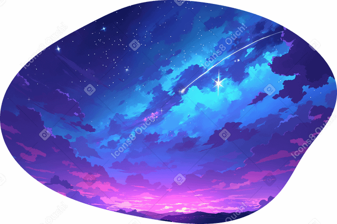 별빛 배경의 하늘 PNG, SVG