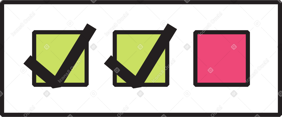 marked positions Illustration in PNG, SVG