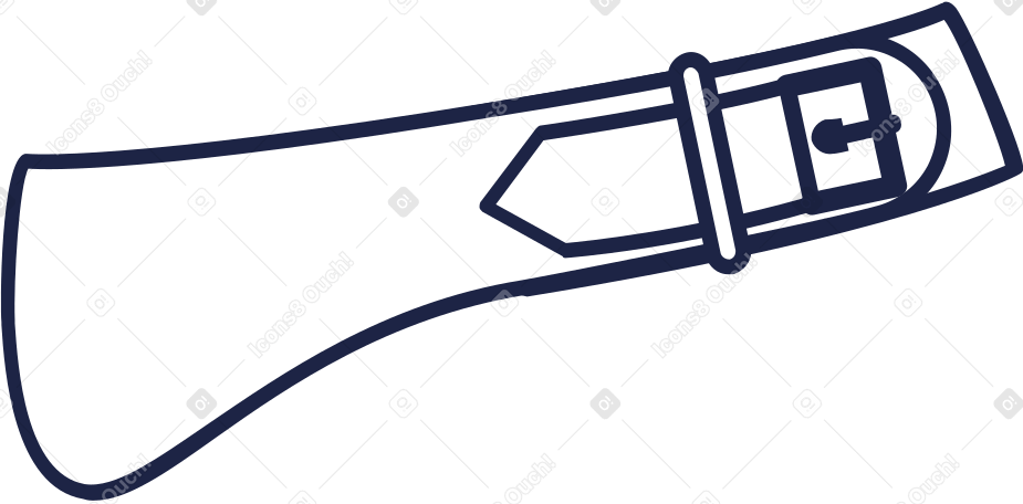 cowboy belt line Illustration in PNG, SVG
