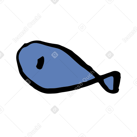 blue fish Illustration in PNG, SVG