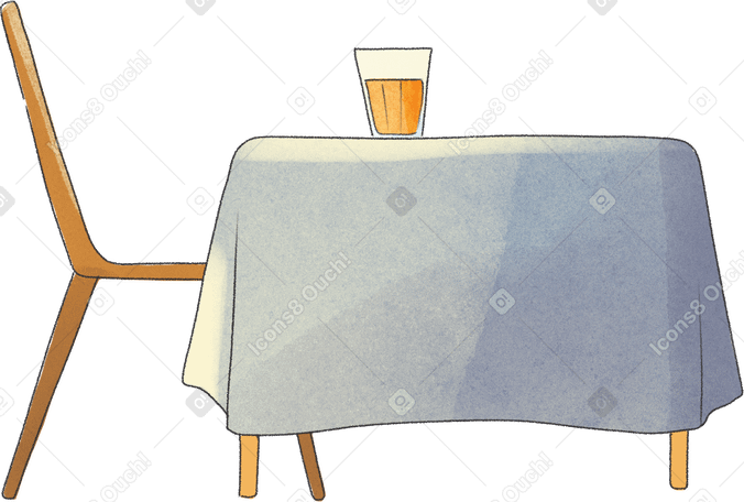 table with chair Illustration in PNG, SVG
