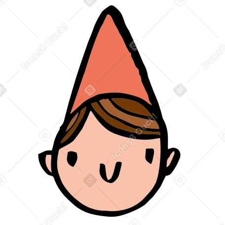 円錐形の帽子の少年 PNG、SVG