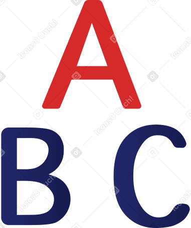 abc letters PNG, SVG