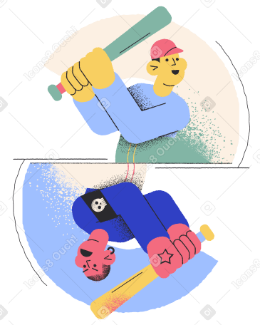 Two ways Illustration in PNG, SVG
