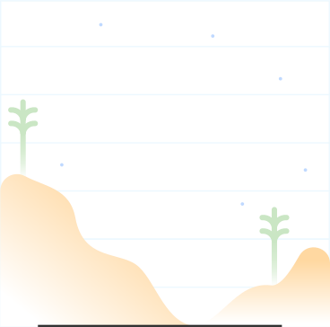 striped background with yellow mountains and plant PNG, SVG