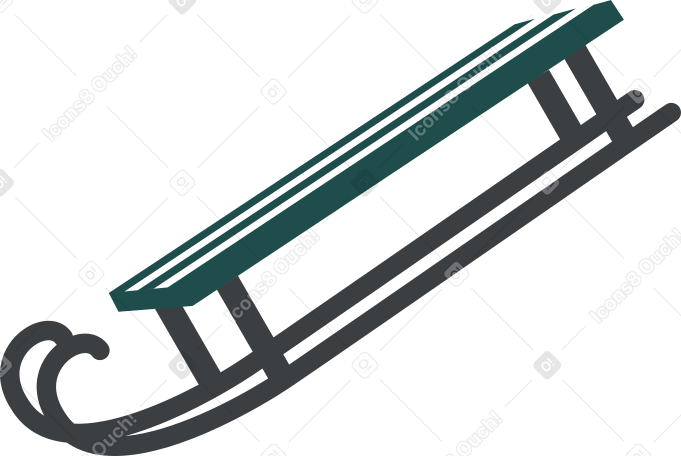 Черно-зеленые сани в PNG, SVG