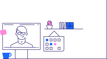 Hintergrund für büro mit computertischbüchern und kalender PNG, SVG