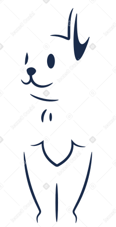 Белый кролик в PNG, SVG
