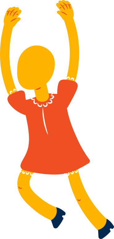 Girl jumping PNG、SVG
