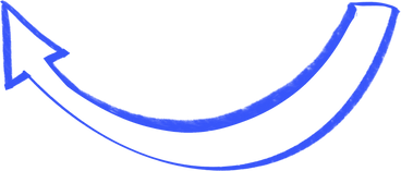 curved lined blue arrow PNG, SVG