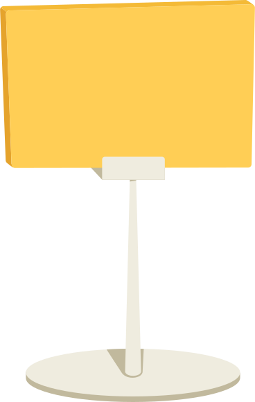 sign on the stand PNG, SVG