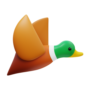 flying duck PNG, SVG
