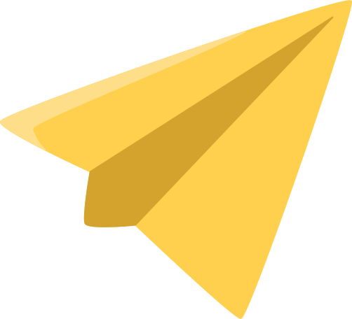 yellow paper plane Illustration in PNG, SVG