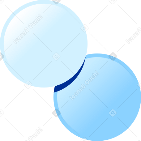 two circles Illustration in PNG, SVG