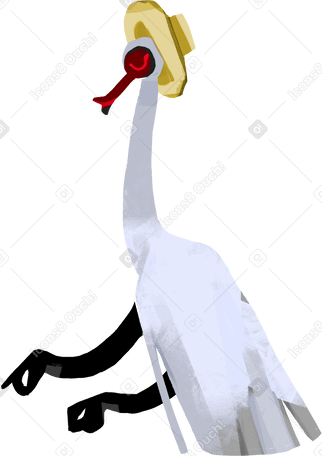 heron Illustration in PNG, SVG