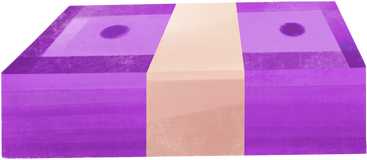stack of purple bills PNG, SVG