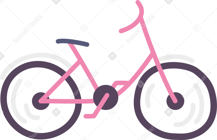 pink bike Illustration in PNG, SVG