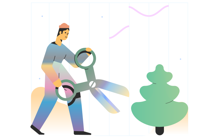 森林破壊 のpngとsvgでのイラスト