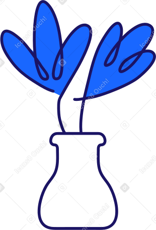 vase with flowers Illustration in PNG, SVG