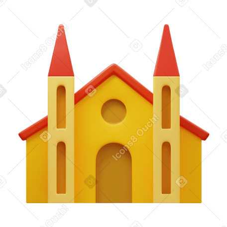 3D cathedral PNG, SVG