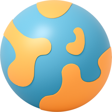 Planet earth with yellow land PNG, SVG