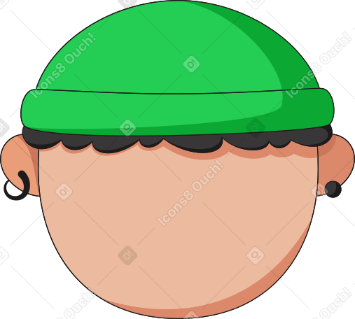 face in a hat PNG, SVG