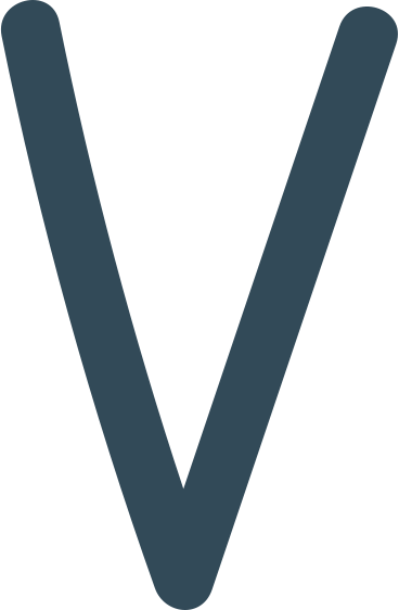 V dark blue PNG, SVG