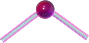 Tubo e sfera di vetro piegato PNG, SVG