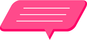 pink speech bubble in perspective PNG, SVG