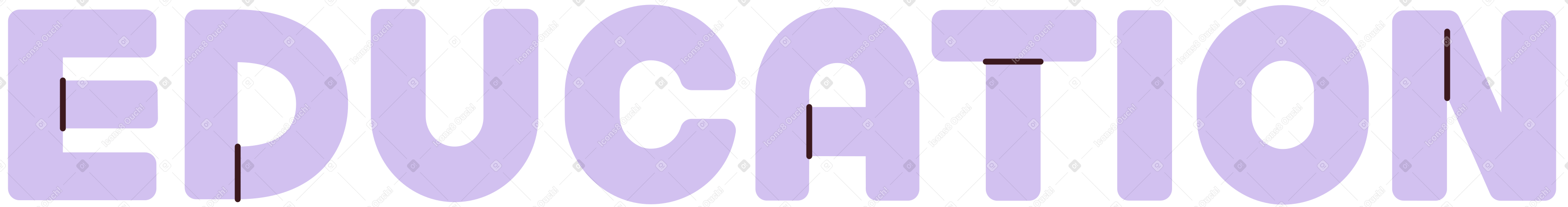 lettering education PNG, SVG