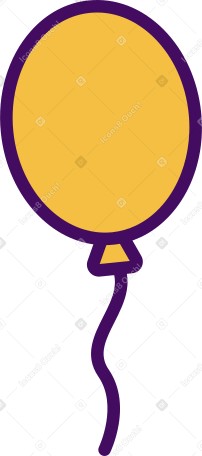 黄色气球 PNG, SVG