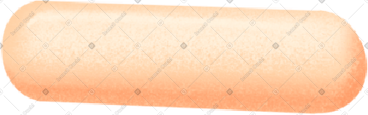 Orange thick rounded stripe PNG, SVG