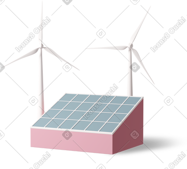 Solar panel wind generator PNG, SVG