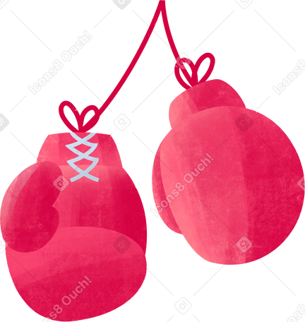 red boxing gloves Illustration in PNG, SVG