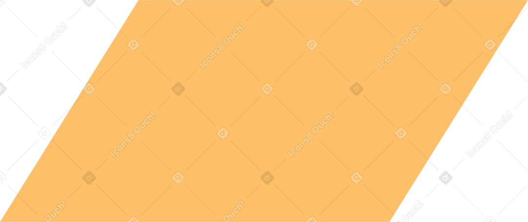orange parallelogram PNG, SVG