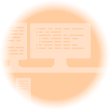 coder computers background in a circle PNG, SVG