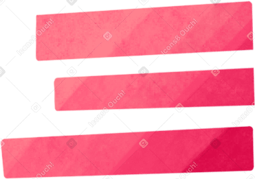three horizontal rectangles of text Illustration in PNG, SVG
