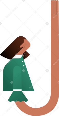 girl looks up and holds out her hand PNG, SVG