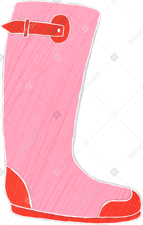 pink rubber boot PNG, SVG