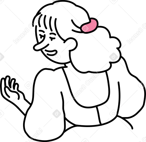 young woman saying something PNG, SVG