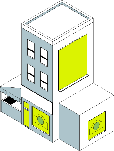 building with a store PNG, SVG