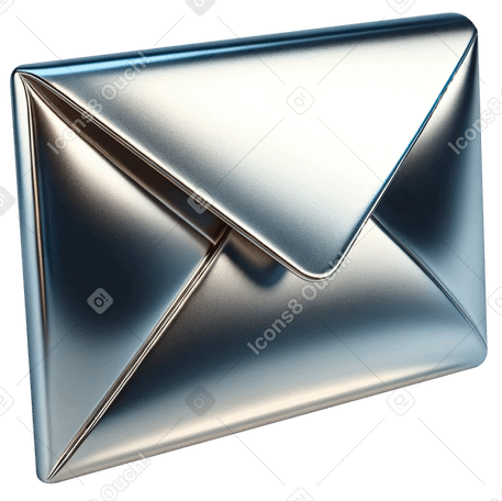 クロムメッキの封筒 PNG、SVG