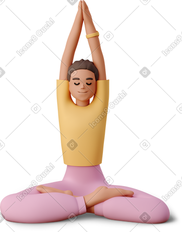 Young woman does yoga PNG, SVG