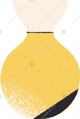 yellow vase Illustration in PNG, SVG
