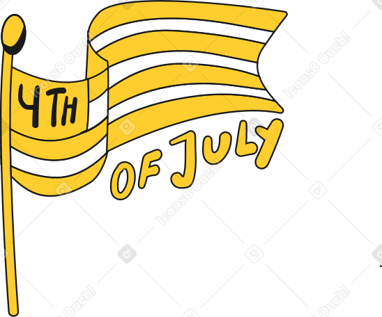4 июля флаг в PNG, SVG