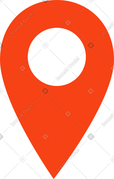 Red geolocation sign PNG, SVG