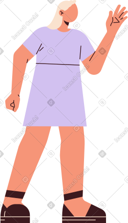 举手的穿裙子的女人 PNG, SVG