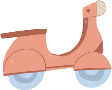 pink scooter PNG, SVG