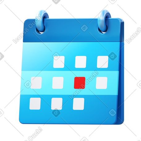 3D tear off calendar PNG, SVG