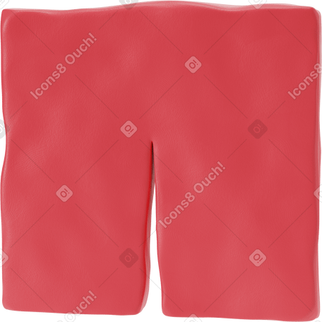 3D Red pants PNG, SVG